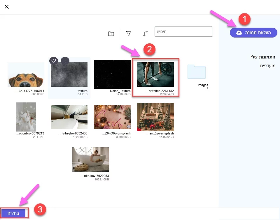 העלאת תמונה